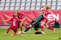 Women's Nations League premiere, Denmark vs Germany at Viborg Stadium, Denmark