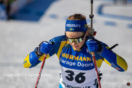 Stina Nilsson at the BMW IBU biathlon finals in Holmenkollen, Oslo, Norway