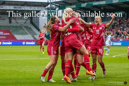 WEURO qualifier Denmark vs Belgium at Viborg Stadium, Denmark