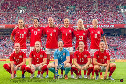 Starting XI for Denmark in the friendly match Denmark vs Brazil at Parken Stadium, Copenhagen, Denmark