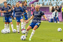 Pernille Harder (#23 Chelsea) during warm-up in the UEFA Women's Champions League Final, Chelsea vs. FC Barcelona