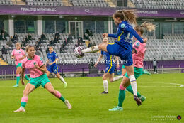 Guro Reiten (#11 Chelsea) with a shot in the UEFA Women's Champions League Final, Chelsea vs. FC Barcelona