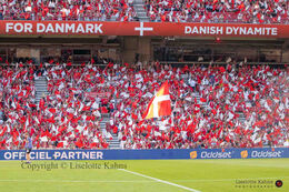 All the Danish fans are ready before the friendly match Denmark vs Brazil at Parken Stadium, Copenhagen, Denmark