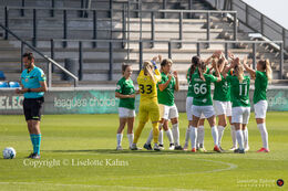 "Kvindeliga" match Fortuna Hjorring vs. KoldingQ at "Bredbaand Nord Arena" in Hjorring, Denmark