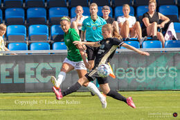 "Kvindeliga" match Fortuna Hjorring vs. KoldingQ at "Bredbaand Nord Arena" in Hjorring, Denmark