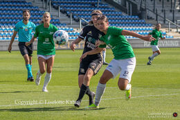 "Kvindeliga" match Fortuna Hjorring vs. KoldingQ at "Bredbaand Nord Arena" in Hjorring, Denmark