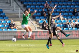 "Kvindeliga" match Fortuna Hjorring vs. KoldingQ at "Bredbaand Nord Arena" in Hjorring, Denmark