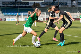 "Kvindeliga" match Fortuna Hjorring vs. KoldingQ at "Bredbaand Nord Arena" in Hjorring, Denmark