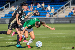 "Kvindeliga" match Fortuna Hjorring vs. KoldingQ at "Bredbaand Nord Arena" in Hjorring, Denmark