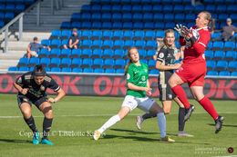 "Kvindeliga" match Fortuna Hjorring vs. KoldingQ at "Bredbaand Nord Arena" in Hjorring, Denmark