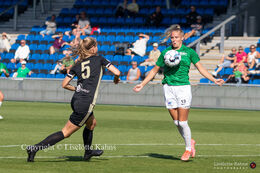 "Kvindeliga" match Fortuna Hjorring vs. KoldingQ at "Bredbaand Nord Arena" in Hjorring, Denmark