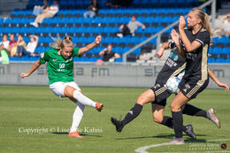 "Kvindeliga" match Fortuna Hjorring vs. KoldingQ at "Bredbaand Nord Arena" in Hjorring, Denmark