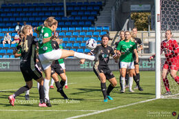 "Kvindeliga" match Fortuna Hjorring vs. KoldingQ at "Bredbaand Nord Arena" in Hjorring, Denmark