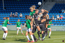 "Kvindeliga" match Fortuna Hjorring vs. KoldingQ at "Bredbaand Nord Arena" in Hjorring, Denmark