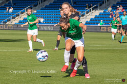 "Kvindeliga" match Fortuna Hjorring vs. KoldingQ at "Bredbaand Nord Arena" in Hjorring, Denmark