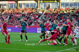 Women's Nations League premiere, Denmark vs Germany at Viborg Stadium, Denmark