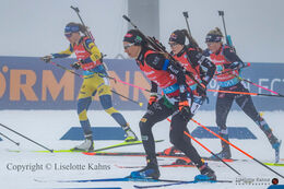 Women's mass start race at the BMW IBU biathlon World Cup Finals 2023 in Holmenkollen