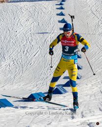 Sebastian Samuelsson at the BMW IBU biathlon finals in Holmenkollen, Oslo, Norway