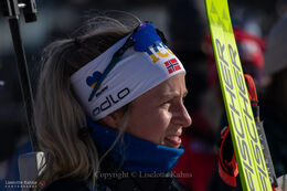 Tiril Eckhoff at the BMW IBU biathlon finals in Holmenkollen, Oslo, Norway