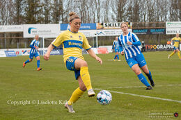 Nanna Christiansen (#9 Brondby IF) in the Women's Cup Final, FC Thy-Thisted Q vs. Brondby IF at Lerpytter stadium in Thisted, Denmark