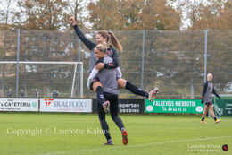 WEURO2022 training session in Viborg, October 2020. Sanne Troelsgaard and Signe Bruun in a happy moment