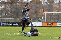 WEURO2022 training session in Viborg, October 2020. Nadia Nadim and Katrine Abel in action