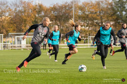 WEURO2022 training session in Viborg, October 2020. Stine Larsen and Emma Snerle in action
