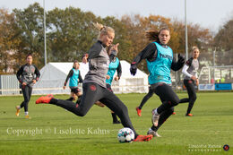 WEURO2022 training session in Viborg, October 2020. Stine Larsen and Emma Snerle in action