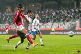 WMS NT, Denmark vs. Israel. Viborg 2020. Nadia Nadim in action
