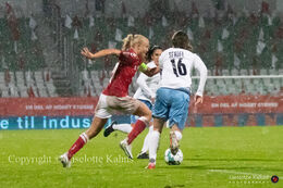 WMS NT, Denmark vs. Israel. Viborg 2020. Pernille Harder in action