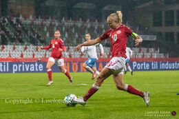 WMS NT, Denmark vs. Israel. Viborg 2020. Pernille Harder in action