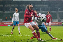 WMS NT, Denmark vs. Israel. Viborg 2020. Emma Snerle in action