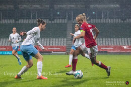 WMS NT, Denmark vs. Israel. Viborg 2020. Pernille Harder in action