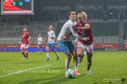 WMS NT, Denmark vs. Israel. Viborg 2020. Pernille Harder in action