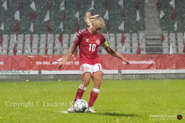 WMS NT, Denmark vs. Israel. Viborg 2020. Pernille Harder in action