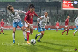 WMS NT, Denmark vs. Israel. Viborg 2020. Nadia Nadim in action