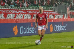 WMS NT, Denmark vs. Italy. Viborg 2020. Pernille Harder in action