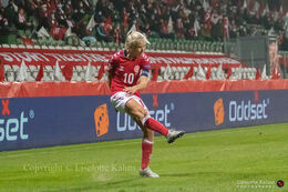 WMS NT, Denmark vs. Italy. Viborg 2020. Pernille Harder in action