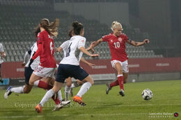 WMS NT, Denmark vs. Italy. Viborg 2020. Pernille Harder in action