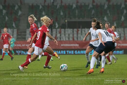 WMS NT, Denmark vs. Italy. Viborg 2020. Pernille Harder in action