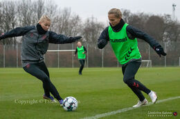 WEURO2022 training session in Herning, November 2020. Stine Larsen and Frederikke Thøgersen in action