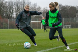 WEURO2022 training session in Herning, November 2020. Stine Larsen and Frederikke Thøgersen in action