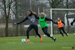 WEURO2022 training session in Herning, November 2020. Rikke Sevecke and Rikke Marie Madsen in action