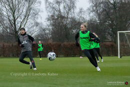 WEURO2022 training session in Herning, November 2020. Nanna Christiansen and Sofie June in action
