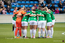 Fortuna Hjorring team spirit before the Cupfinal, Fortuna Hjorring vs. FC Thy at "Bredbaand Nord Arena" in Hjorring, Denmark