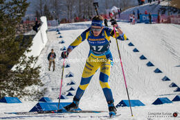 Elvira Oeberg at the BMW IBU biathlon finals in Holmenkollen, Oslo, Norway