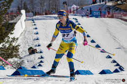 Mona Brorsson at the BMW IBU biathlon finals in Holmenkollen, Oslo, Norway