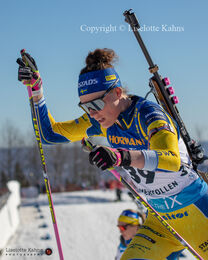Hanna Oeberg at the BMW IBU biathlon finals in Holmenkollen, Oslo, Norway