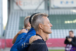Head coach for "Kvindelandsholdet", Lars Sondergaard, before the World Cup qualifier Denmark vs Montenegro at Viborg Stadium, Denmark