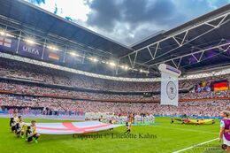 Wembley Stadium before the Women's Euro 2022 Final England vs Germany at Wembley Stadium, London, England